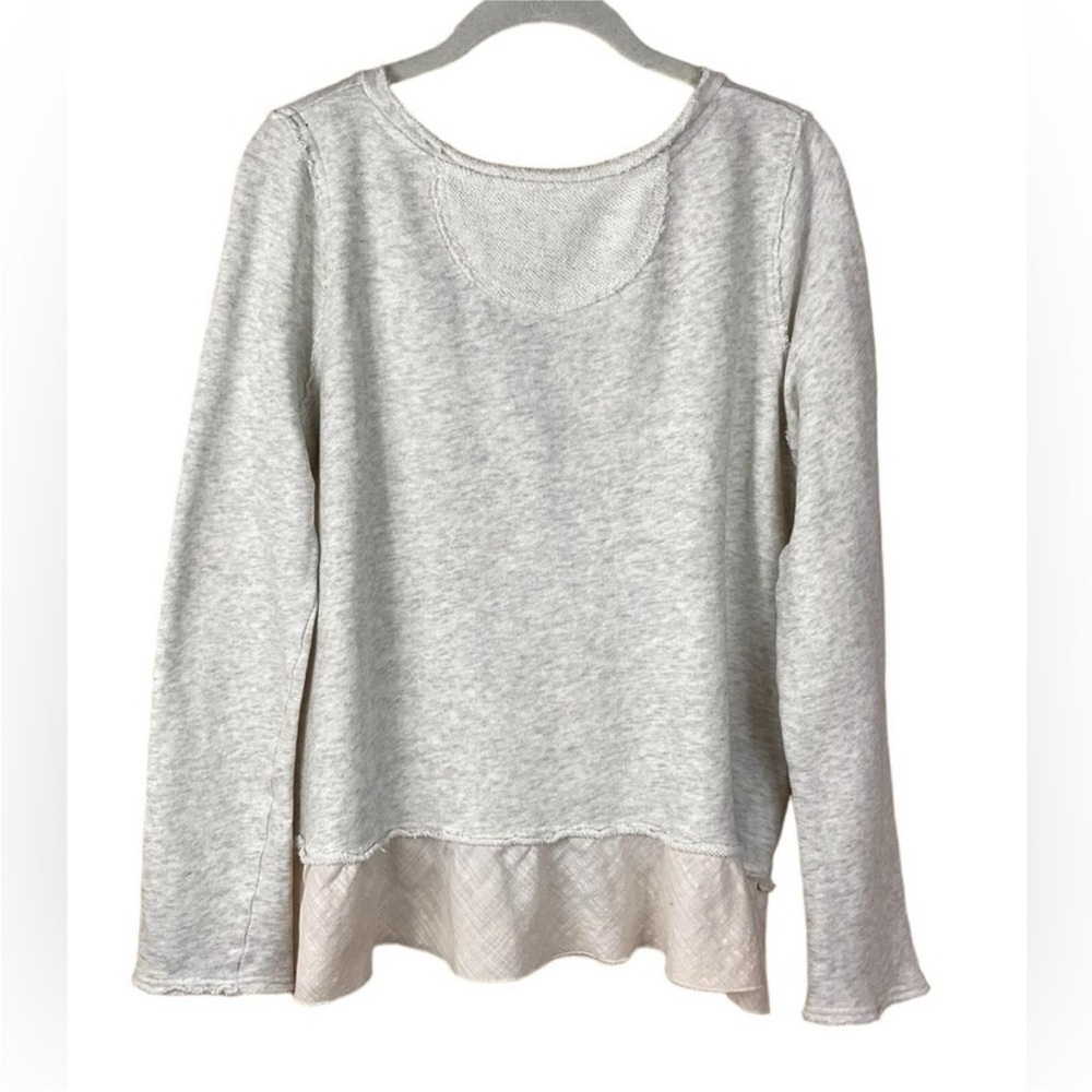 We The Free Ivory Ruffled Bottom Sweater Size M - Picture 2 of 4